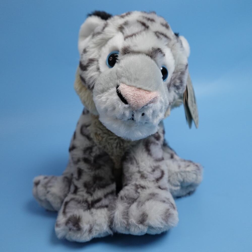 Wild Republic Mini Earthkins Snow Leopard Plush Stuffed Animal 8" Gray NEW